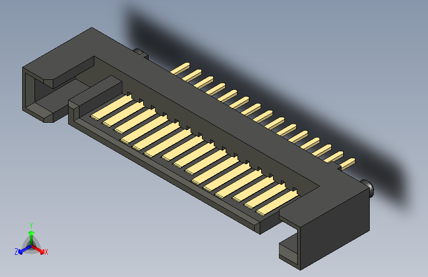 SATA 电源垂直 15P TH 连接器