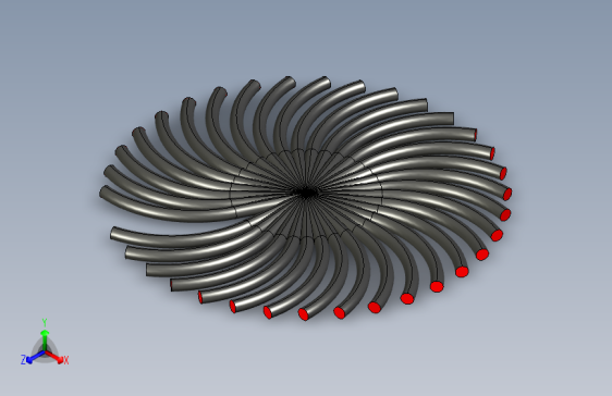 美学图案化模型由范在Solidworks中设计。