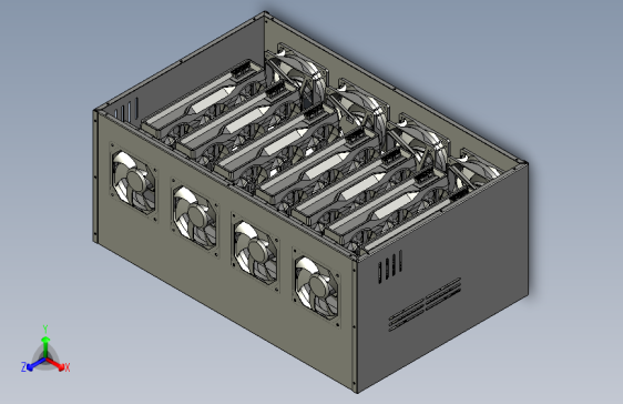 挖矿-适用于6-8 GPU（显卡）的封闭式矿机