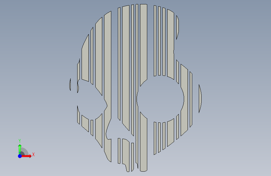 教程:使用 Creo Parametric 制作 Skullcandy 条形码壁纸 正面视图