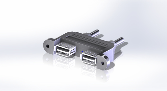 2x USB型面板安装