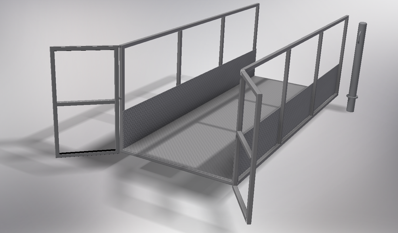 装卸平台坡道和障碍物