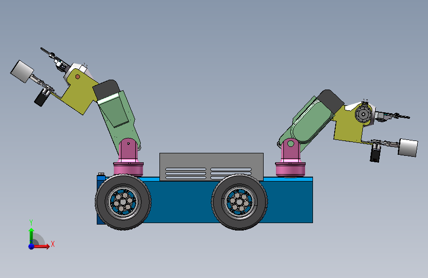 彩椒采摘双臂机器人三维设计含三维solidworks建模+CAD图纸