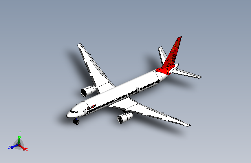 印度航空171号客机飞机模型