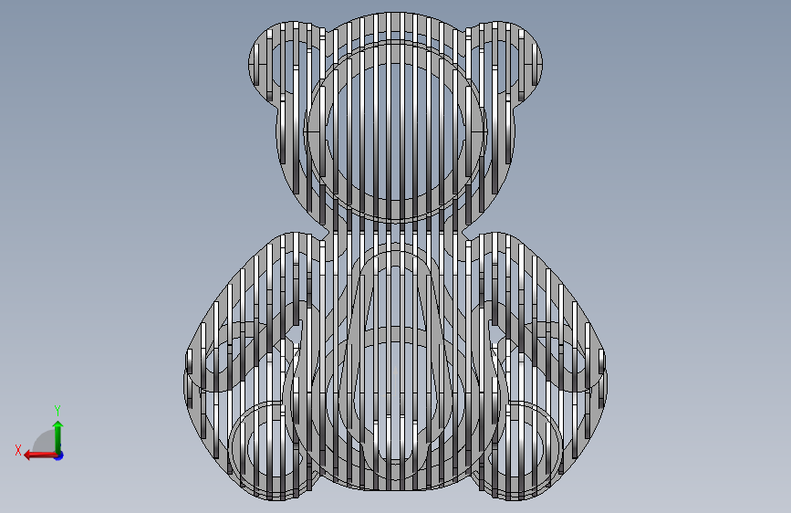 泰迪熊3D拼图 背面视图