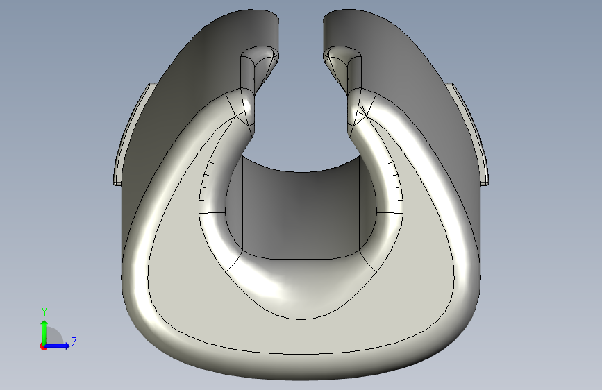 袋子持有者 3D 可打印 左侧视图