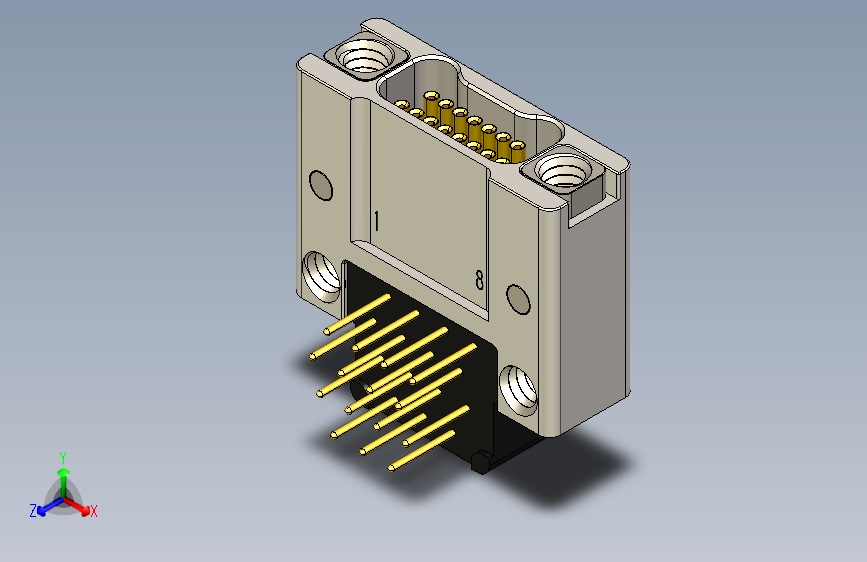J63A系列微型螺纹紧固PCB连接器，插座 (1)