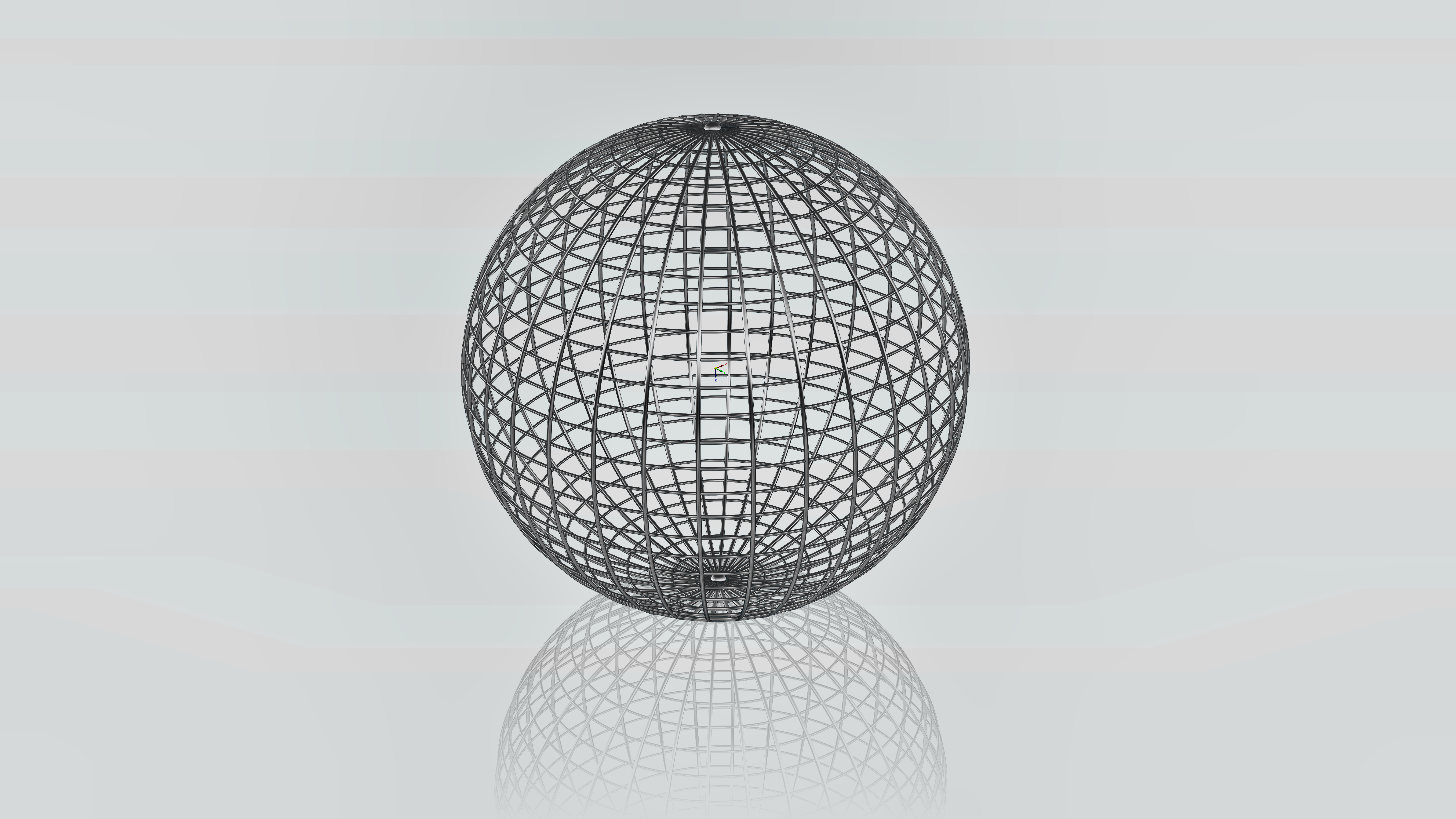 球的管状框架。