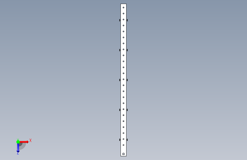 022-抽屉滑轨-50cm STL 俯视图