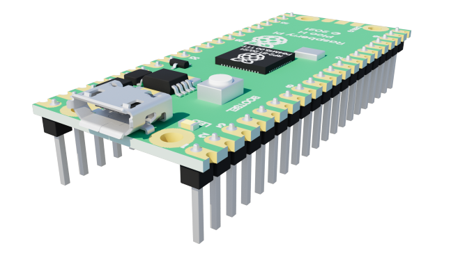 树莓派 Pico H v1.0 低多边形高保真模型