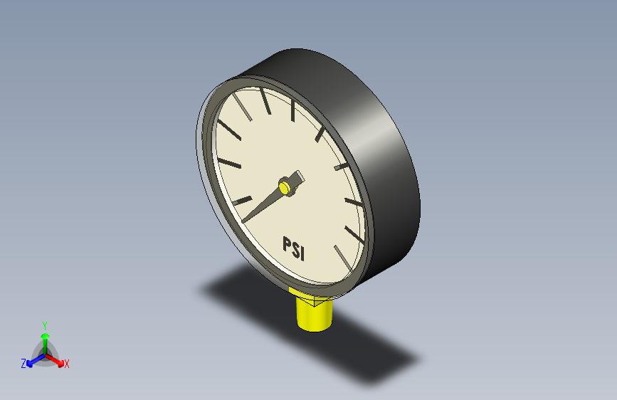3.50英寸表盘压力表 0-100 PSI