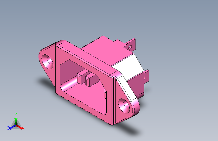 Studycadcam 3D CAD 练习 1063_电源插座_Autodesk Inventor Pro