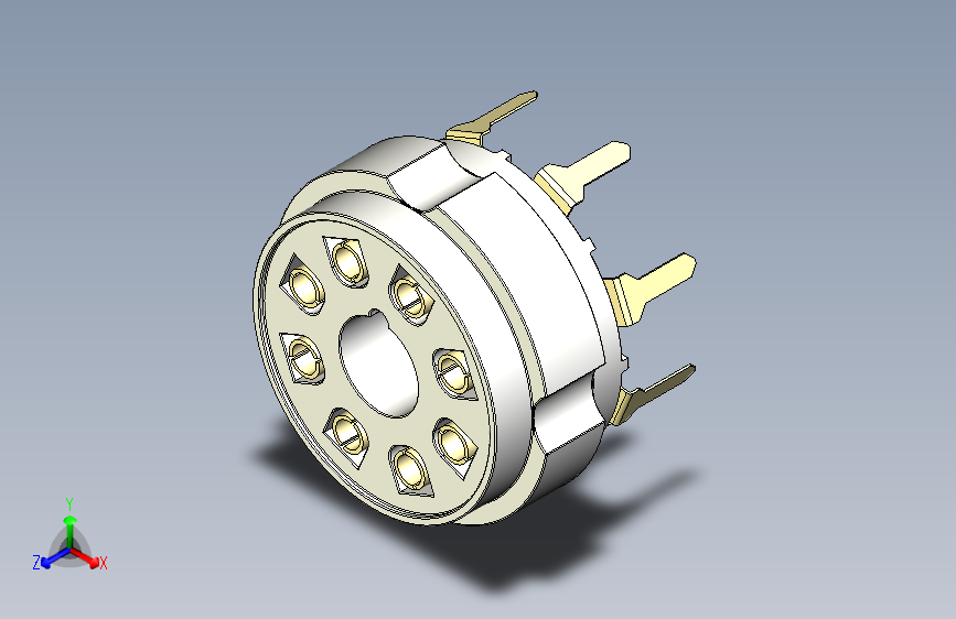 八角形插座用于PCB安装