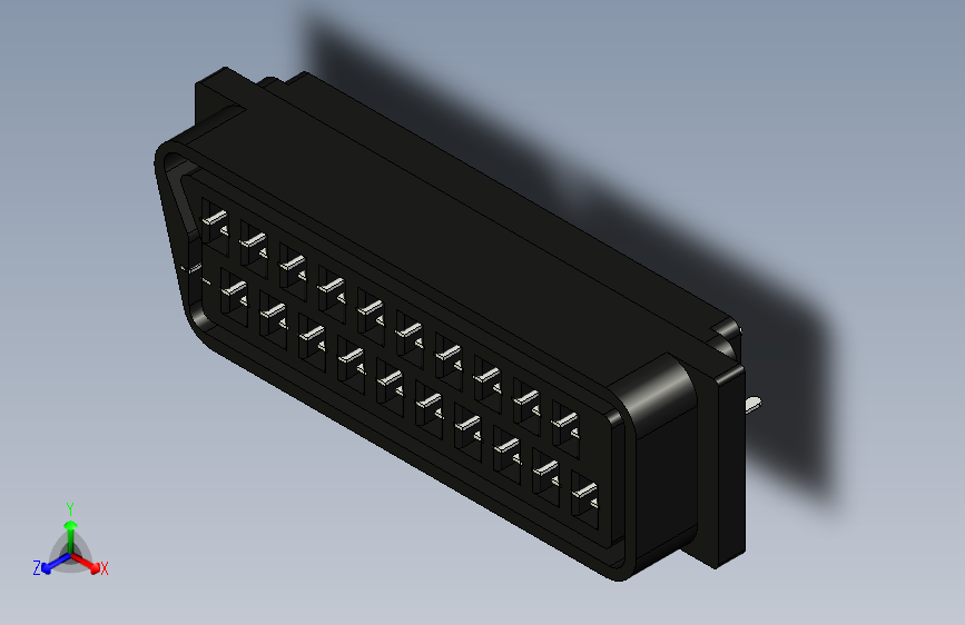 母头SCART 21针180°插座连接器PCB安装