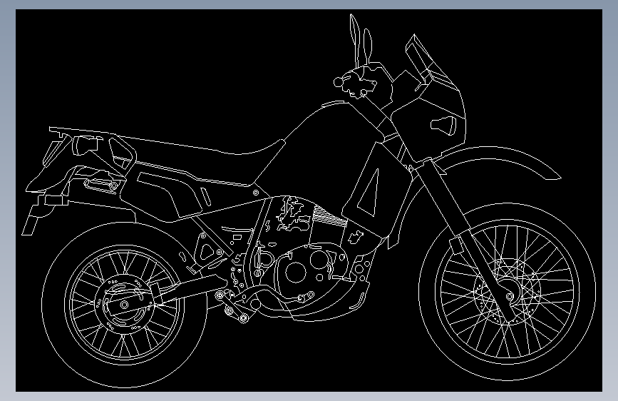 klr 650 DWG 侧视图 主视图