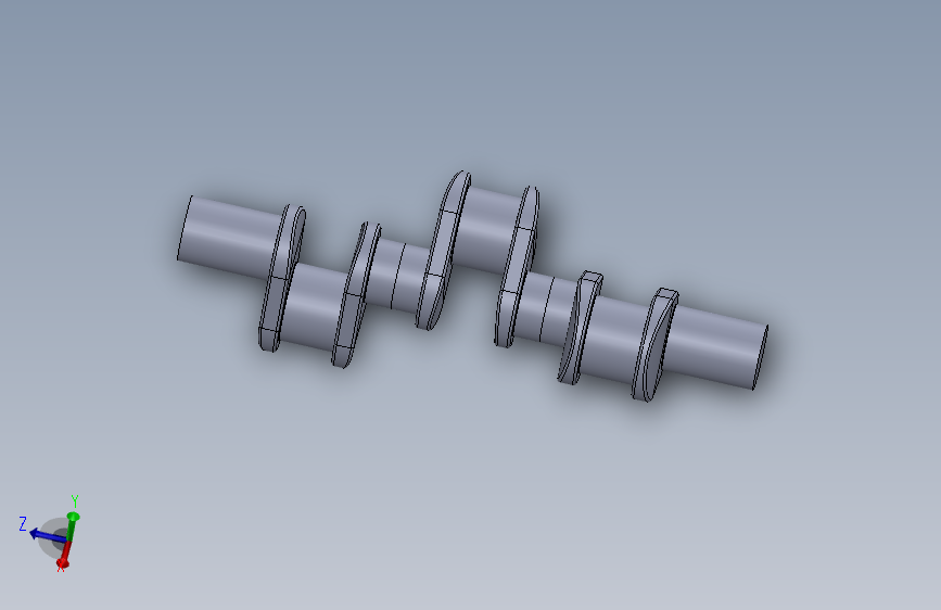 曲轴 3D 模型 _ SolidWorks 2024