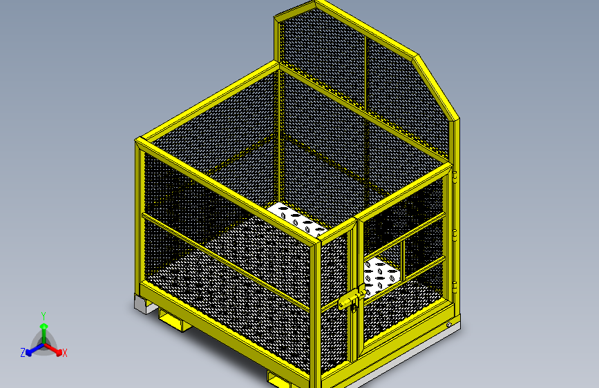 个人篮 120x150x180 厘米。MGW 1 吨。