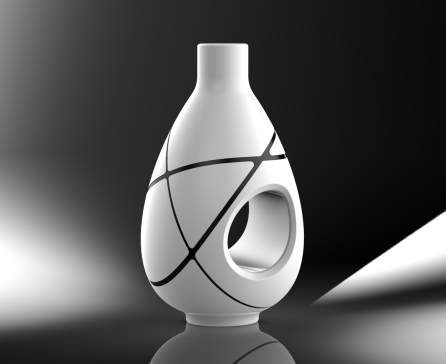 “五渔村”，花瓶