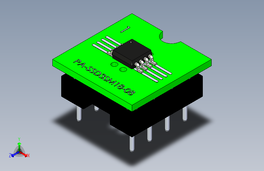 8引脚SSOP_ MSOP_ TSSOP转DIP电子元件适配器，PA-SSD3SM18-08