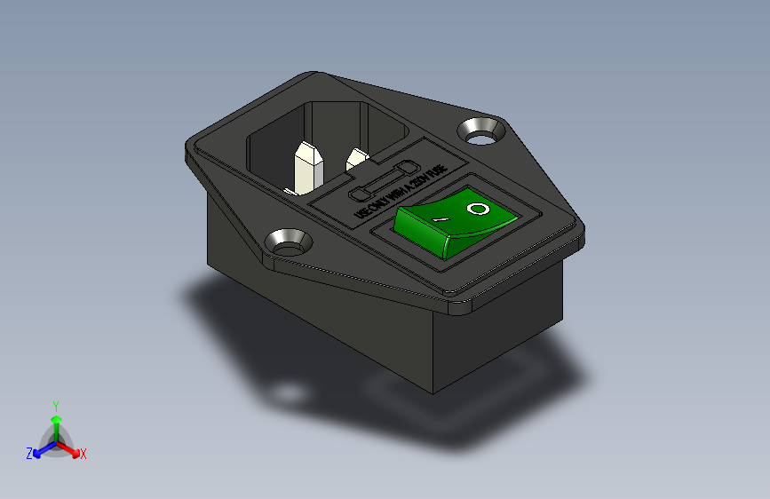 Amico AC 10A 250V IEC320 C14 插入模块，带霓虹灯摇臂开关和保险丝座