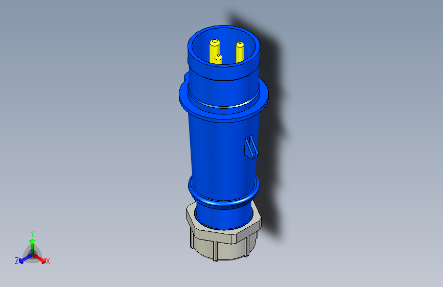 CEE 插头 3针 2P+PE 男 220V 32A 型号 260
