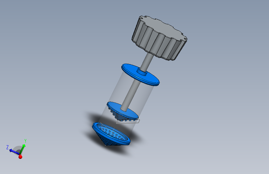 紧凑的手动果汁制造商_ SOLIDWORKS CAD模型