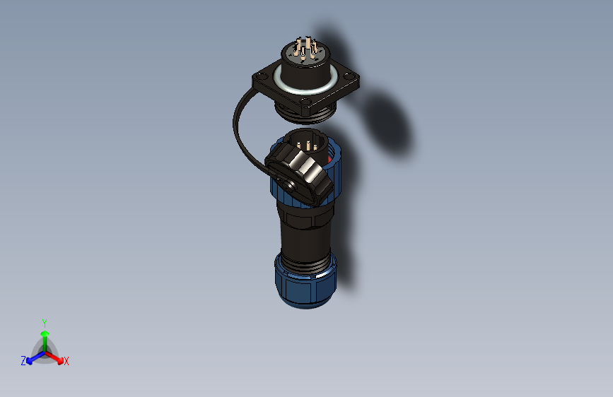 SP16 - 6B _ 面板安装 _ 防水连接器
