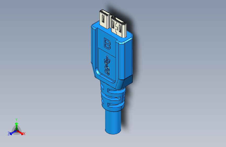 USB 3.0 微型B插头