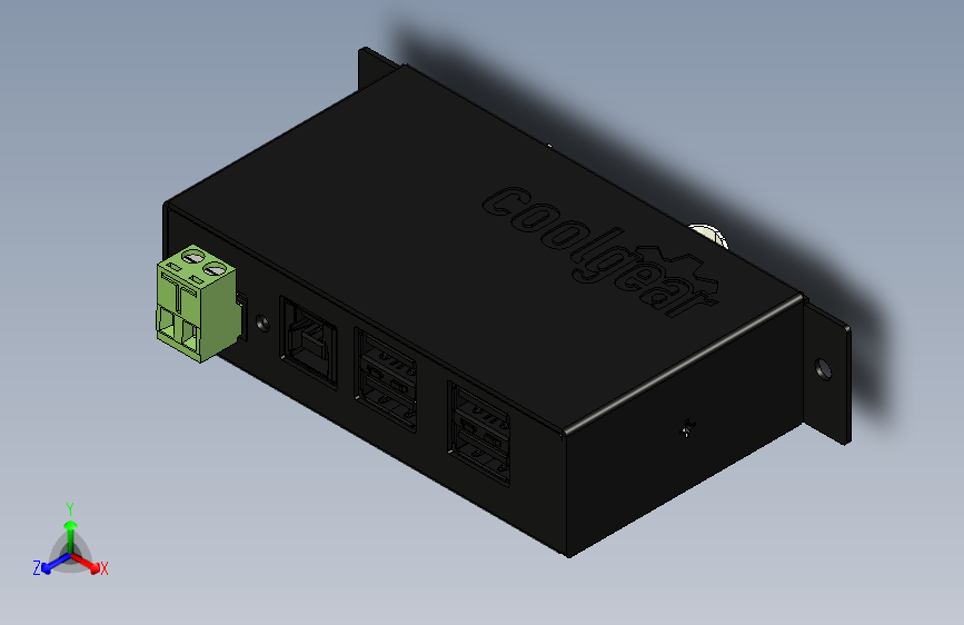 USB 3.1 4端口金属集线器，带DIN导轨夹和静电放电浪涌保护