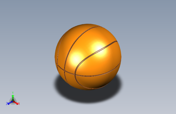Studycadcam 3D CAD 练习 1027_篮球_篮球_Autodesk Inventor Pro