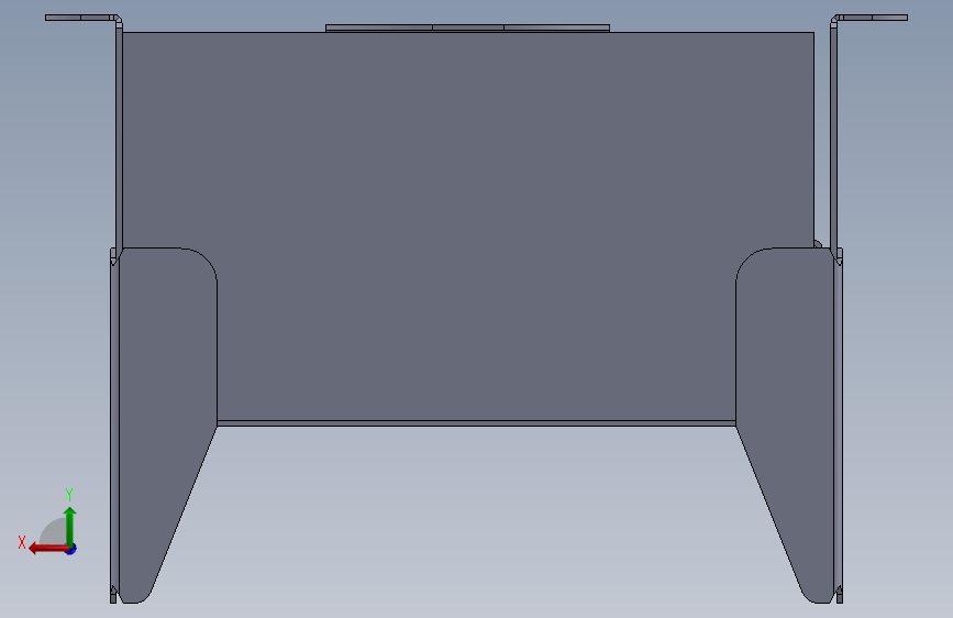 烧烤架 SolidWorks 设计用于 CNC 等离子或激光切割 背面视图