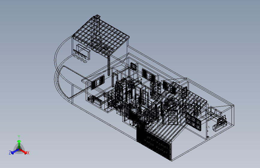 有家具的3D房屋