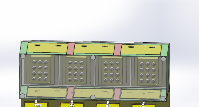 超声波清洗机3d图纸+SolidWorks设计机械+带抛动四工位清洗方案3D