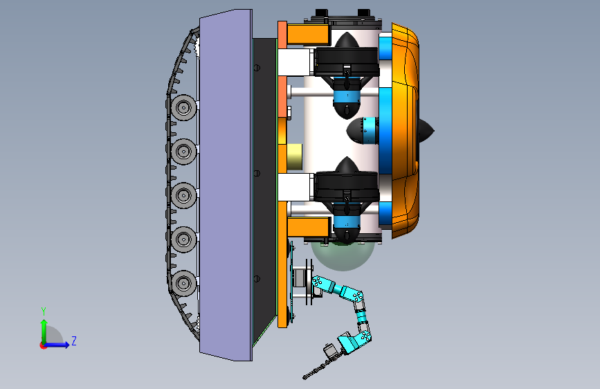 水陆两栖机器人三维设计1071425
