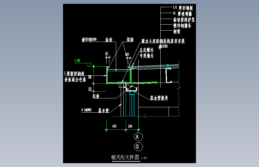 024-钢结构天沟详图