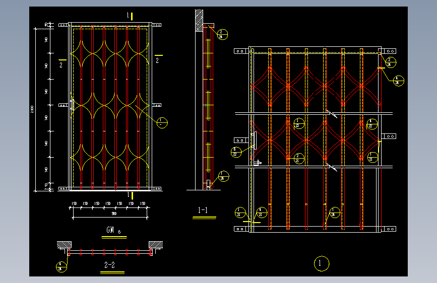 019-GM6异型铁栅门