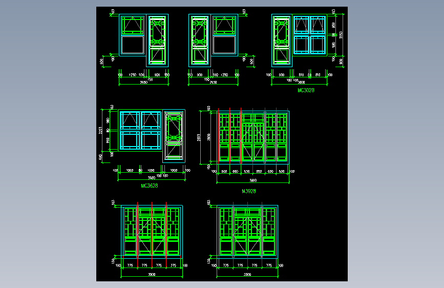 031-（经典仿古建筑）常用门窗图2