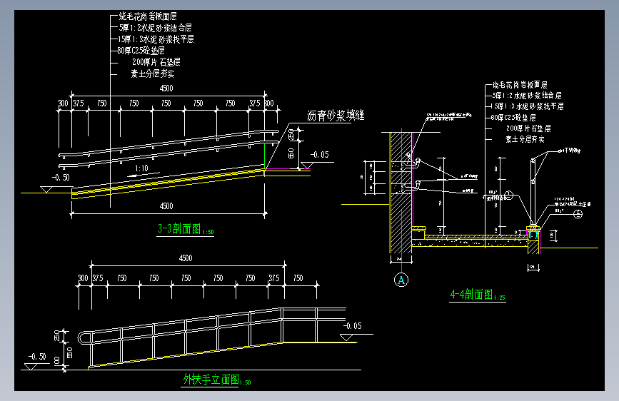 001-无障碍坡道大样
