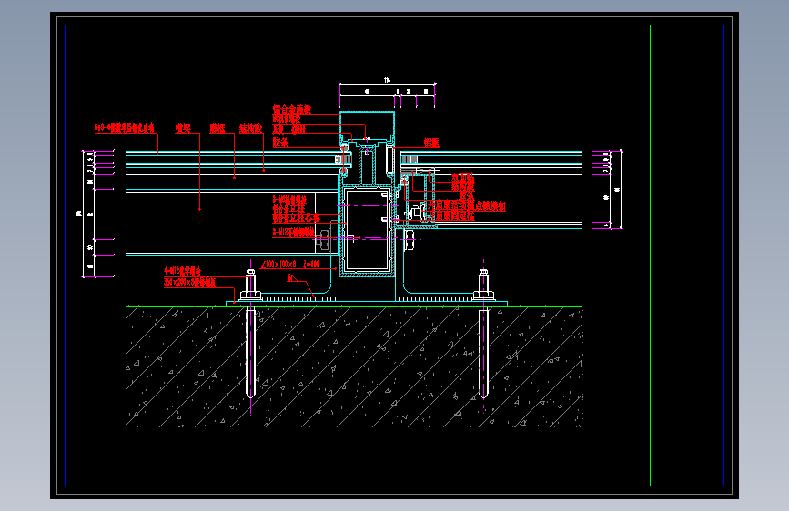 092-玻璃幕墙节点图1