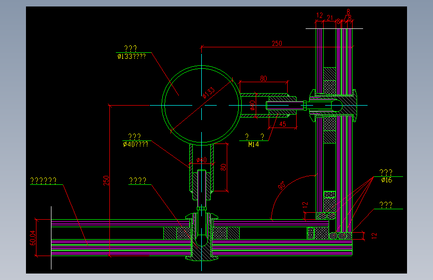 237-拉杆式点式幕墙节点（四）