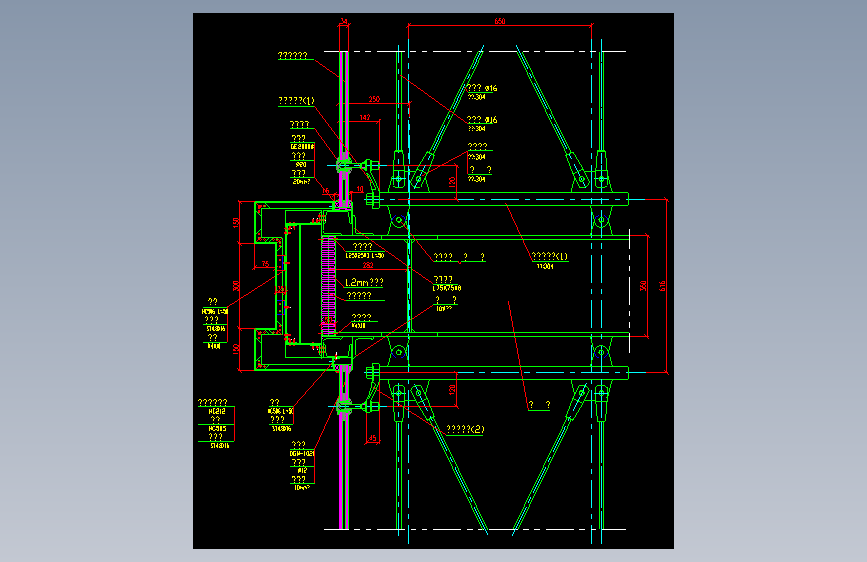 240-拉杆式点式幕墙节点（七）