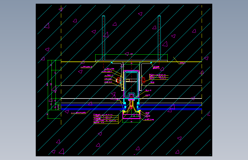 019-玻璃幕墙支撑大样（一）