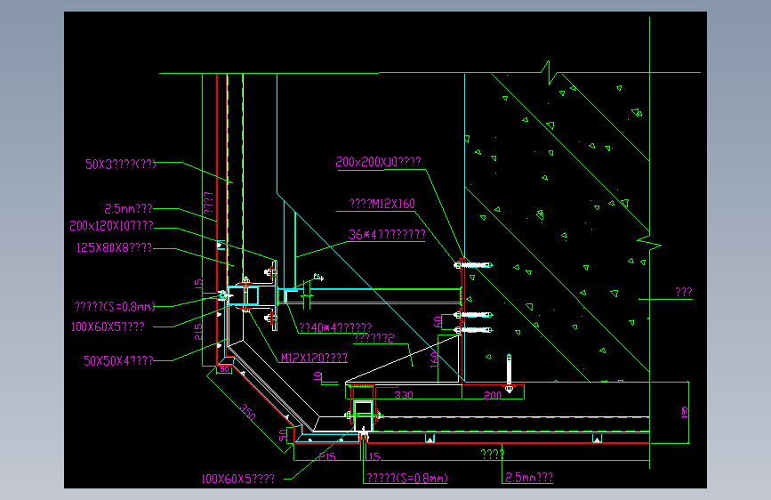 079-主楼铝板转角节点