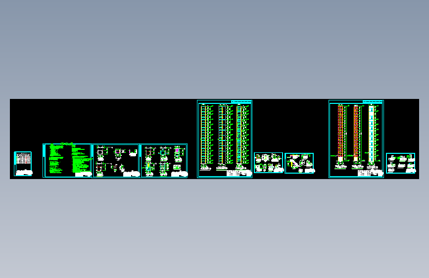 旧楼安装电梯结构施工图_dwg