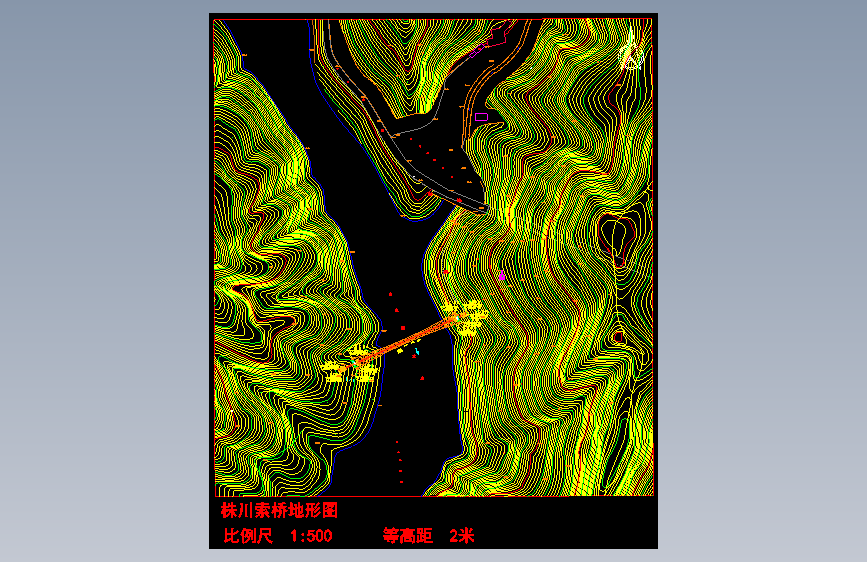 株川索桥（138m双塔单跨悬索桥）