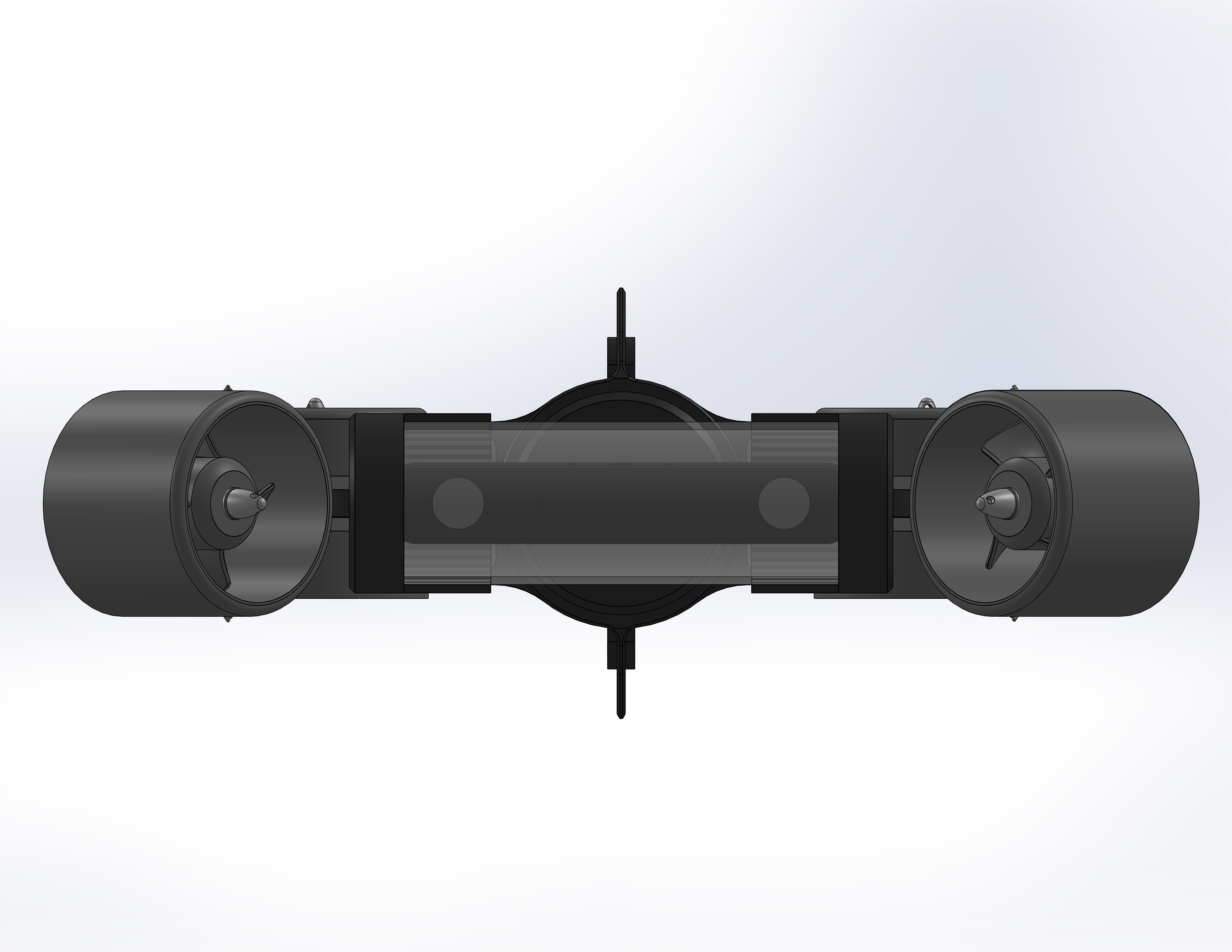 thrusters遥控潜水器（ROV）简易结构_SOLIDWORKS 2022_模型图纸下载 – 懒石网