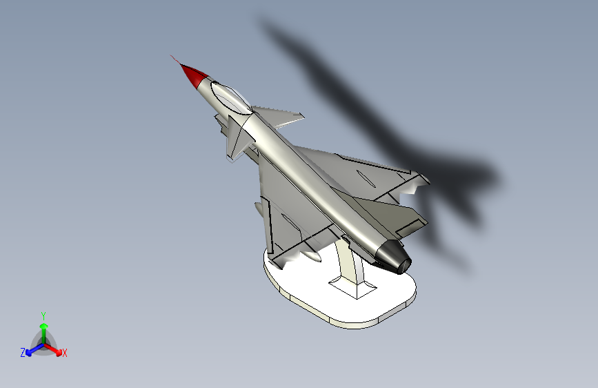 歼10 J-10战斗机模型简易3D图纸