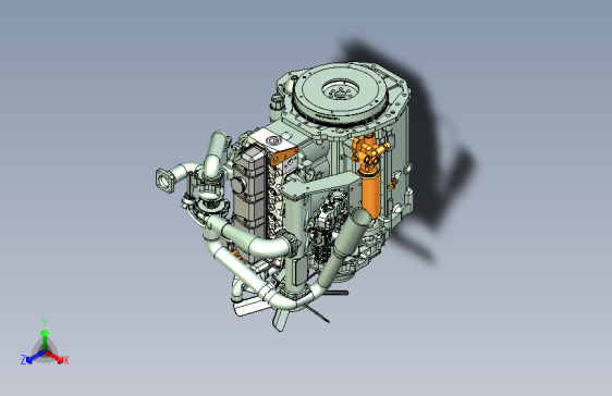 柴油发动机全3D