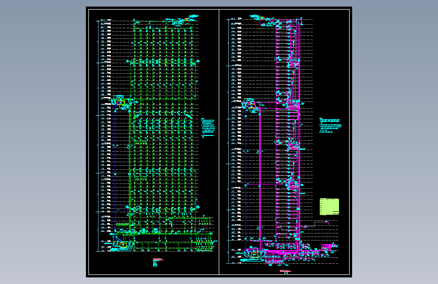 前滩中心地块办公楼地下室给排水施工图全套CAD