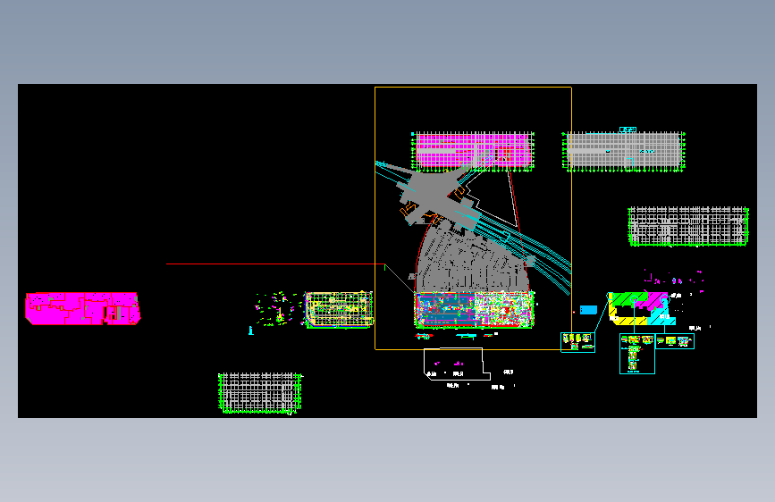 前滩中心地块办公楼地下室建筑施工图全套CAD